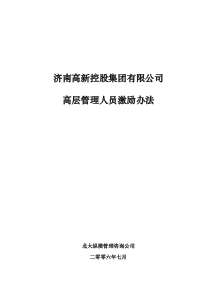 北大纵横—济南高新区高新控股高管激励办法-0731