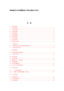 唯美视觉文化传媒影视公司创业商业计划书