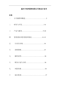 温州卡哇伊服饰有限公司商业计划书