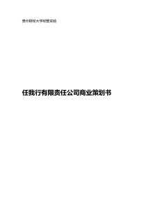 任我行有限责任公司商业策划书完整版