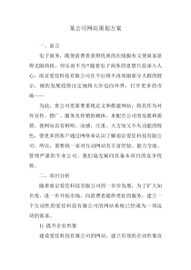 某公司网站策划方案