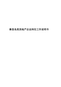 房地产公司岗位说明书模板