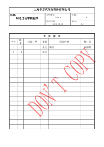 制造过程审核程序