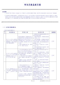 华为月度品质报告