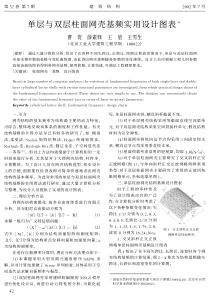 16单层与双层柱面网壳基频实用设计图表