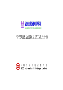 管理层激励机制及职工持股计划