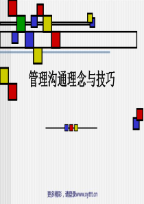 管理沟通理念与技巧