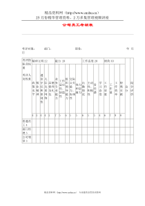 hr029公司员工考核表