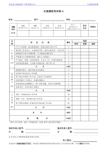 HR3-03（月度绩效考评表-A）