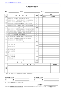 HR3-04（月度绩效考评表-B）