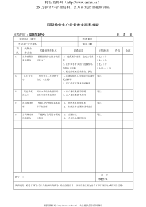 JXB024--国际作业中心业务差错率考核表