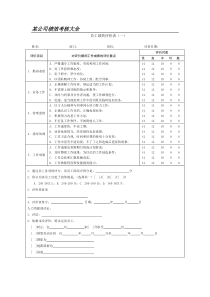 XXXX最新公司绩效考核表格大全