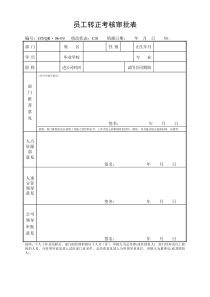 《员工转正考核审批表》