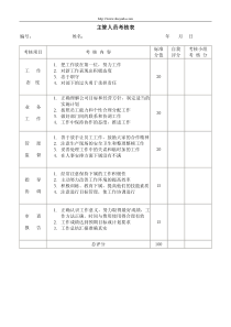 【品质表格】主管人员考核表