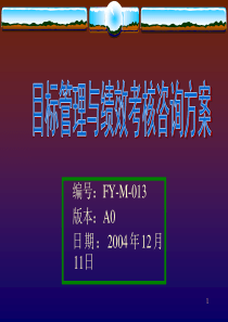 ××电器目标与绩效方案书-ppt49页