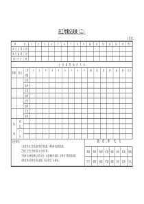 3 员工考勤记录表（二）