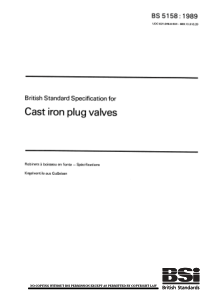 BS 5158-1989 铸铁旋塞阀规范 Specification for cast iron p