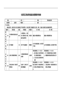 乌苏里江药业常务副总经理绩效考核表