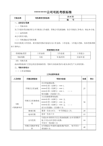 公司司机绩效考核方案