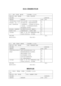 信息工程部绩效评估表