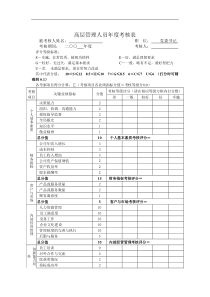 党委书记绩效考核表