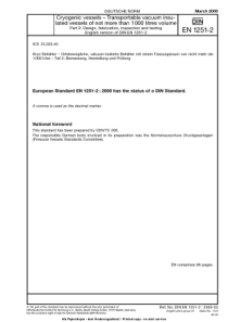 EN 1251-2-2000 低温容器 不超过1000L容积的可运输的真空绝热容器 第2部分：设计、