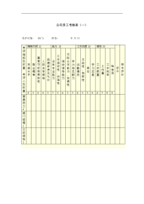 公司员工考核表（一）