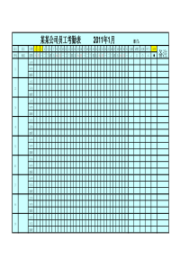 XXXX公司员工考勤表