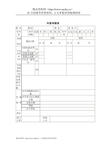 公司考核表格-年度考绩表