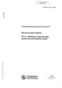 AS NZS 1554.4-2004 Structural Steel Welding Part 4