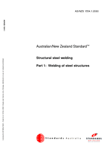 AS NZS 1554.1-2000 structural steel welding part 1