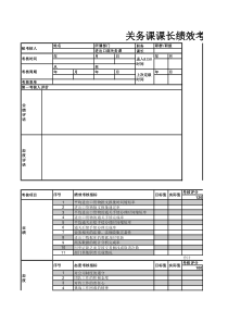 关务课课长绩效考核表