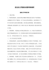 各部门考核细则方案