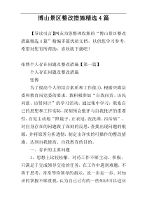 博山景区整改措施精选4篇