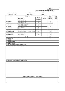 办公室翻译绩效考核表