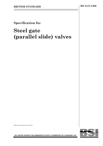 BS 5157-1989 Steel gate (parallel slide) valves