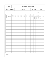 厨房操作考核评分表