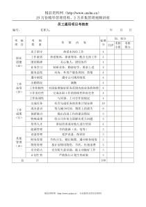 员工通用项目考核表(1)