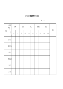 值周学生考勤表