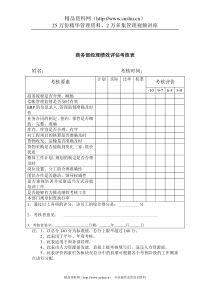 商务部经理绩效评估考核表