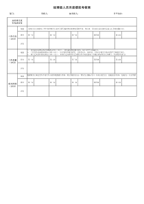 天沐集团经理级人员考核表