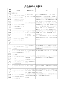 安全标准化考核表