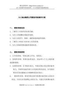 渔业集团公司绩效考核操作方案