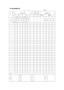 员工每日考勤汇总统计表