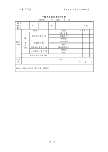 工勤人员能力考核评分表