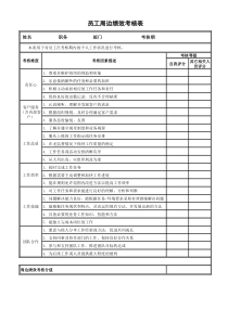 年度综合绩效考核用表