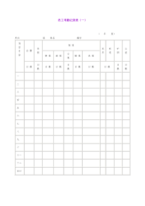员工考勤记录表（一）