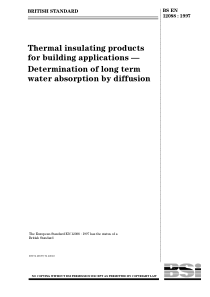 BS EN 12088-1997 建筑用绝热产品.弥散时长期吸水性测定  (Thermal insu