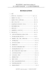 餐饮部违纪处罚条例