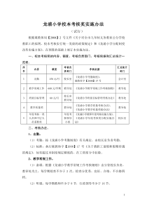 龙浦小学校本考核奖实施办法